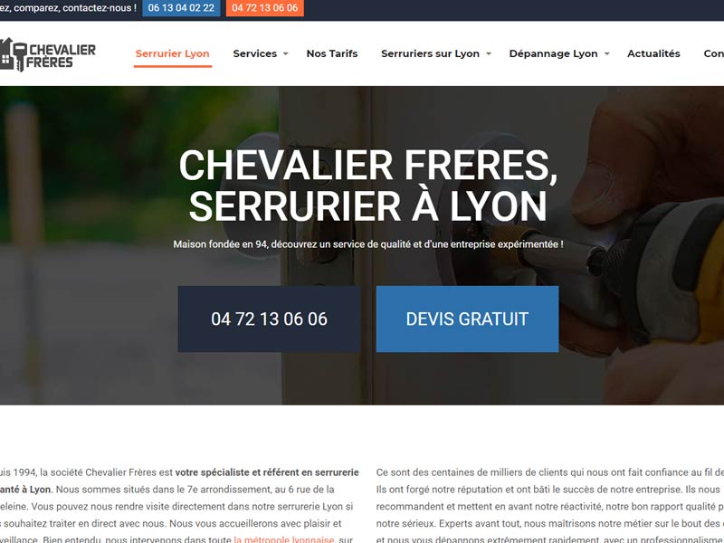 Chevalier Frères – Serrurerie Lyonnaise depuis 94