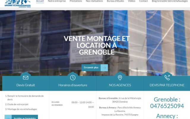 Location d’échafaudages à Grenoble