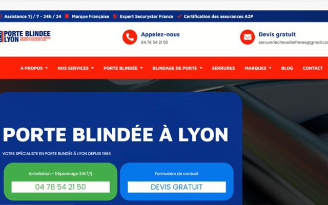 Porte blindée Lyon